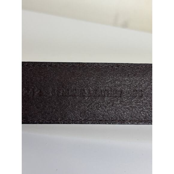 Woolrich Men’s Brown Leather Belt Size 36 - Picture 4 of 8